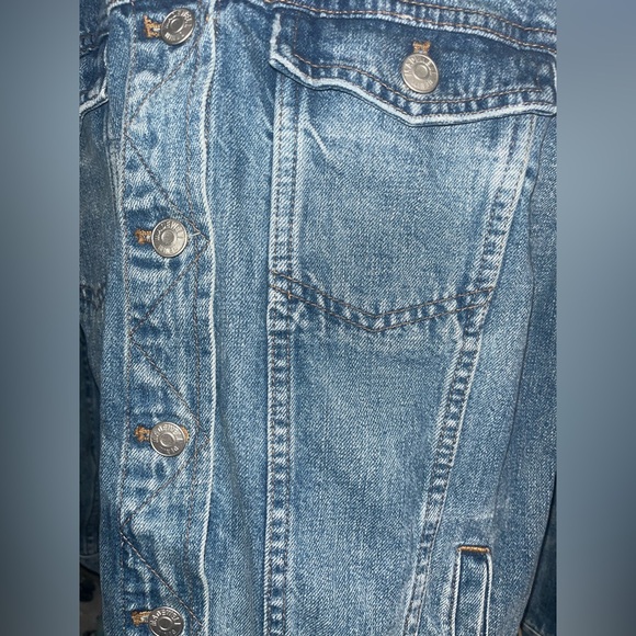 Madewell Men’s Denim Trucker Jacket Size L Excellent Condition Pre-Owned - Picture 10 of 12